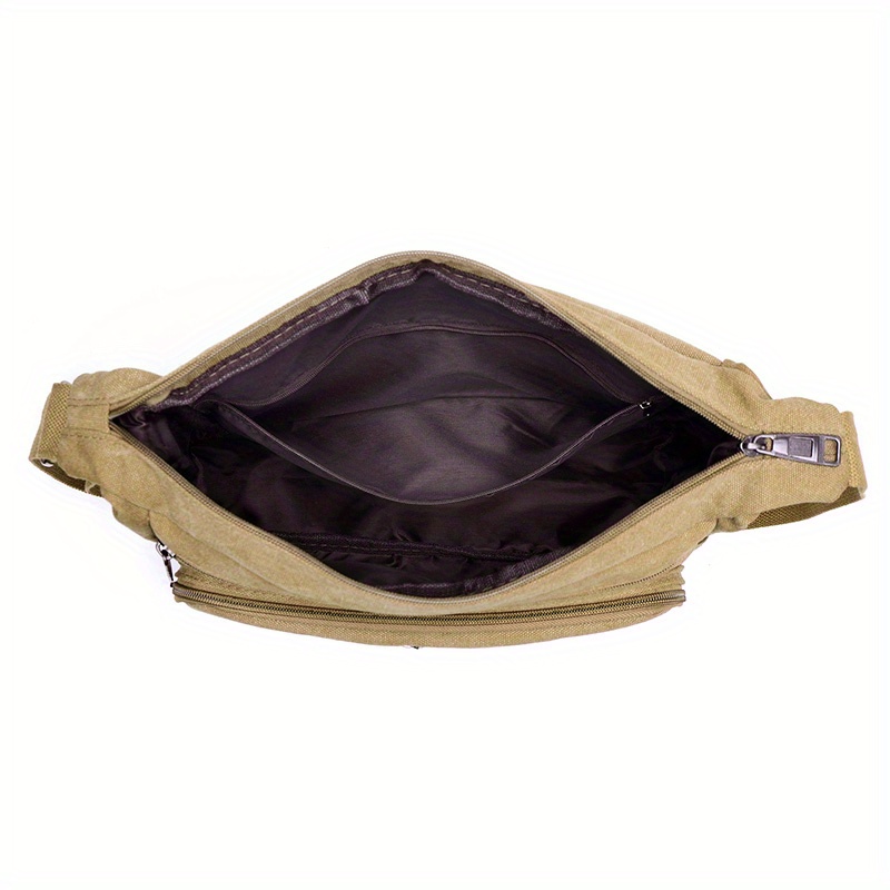 canvas messenger bag, mens canvas messenger bag with multiple pockets large capacity portable tool kit mens casual travel hiking crossbody bag outdoor shoulder bags details 6