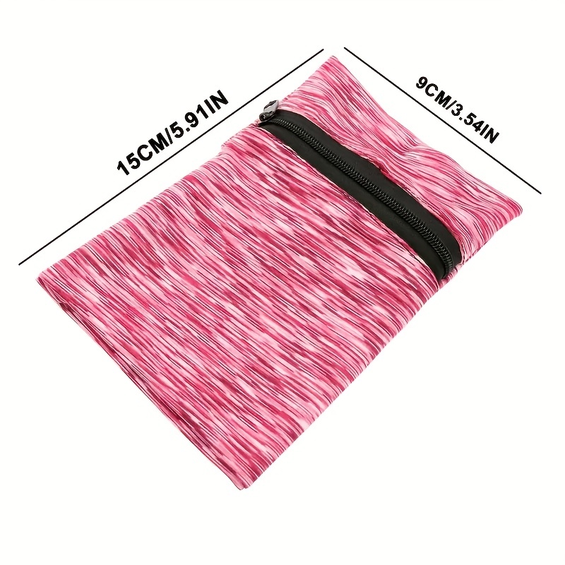 zipper wrist wallet casual portable arm phone pouch mini coin purse for sports and outdoor running details 0