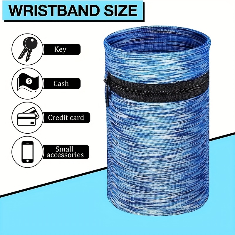 zipper wrist wallet casual portable arm phone pouch mini coin purse for sports and outdoor running details 2