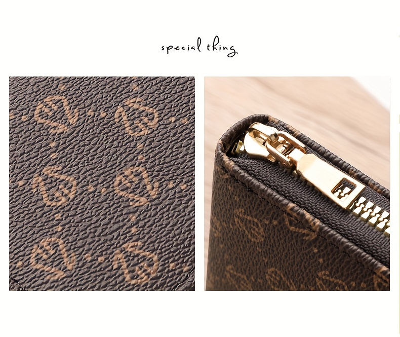 zipper around credit card holder mini printed clutch coin purse portable card wallet with multi card slots details 4